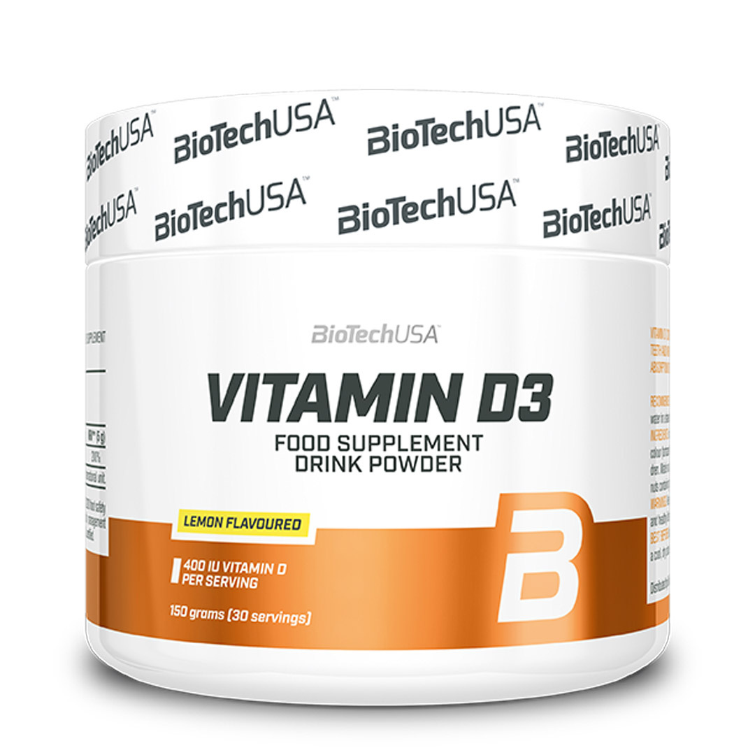 BioTechUSA Vitamin D3 150 g Lemon ryhmässä Lisäravinteet / Vitamiinit / D-vitamiini @ Proteinbolaget (PB-184451)