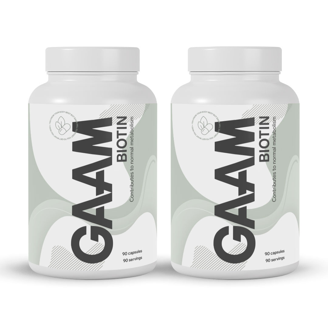 GAAM Biotin 180 caps ryhmässä Lisäravinteet / Vitamiinit / B-vitamiini @ Proteincompany (PB-18599)