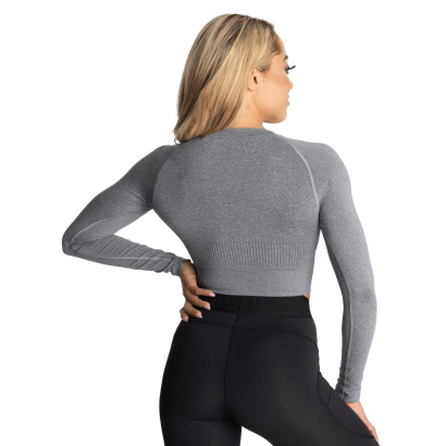 Better Bodies Rib Seamless Crop LS Grey Melange