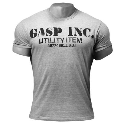 GASP Utility Tee Greymelange ryhmässä Treenivaatteet / T-paidat @ Proteincompany (PB-2076)