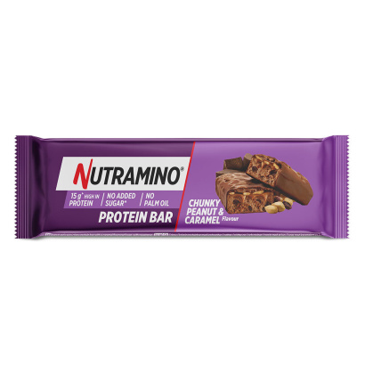 12 x Nutramino Protein Bar 55 g Chunky Peanut and Caramel 12 x Nutramino Protein Bar 55 g Chunky Peanut and Caramel