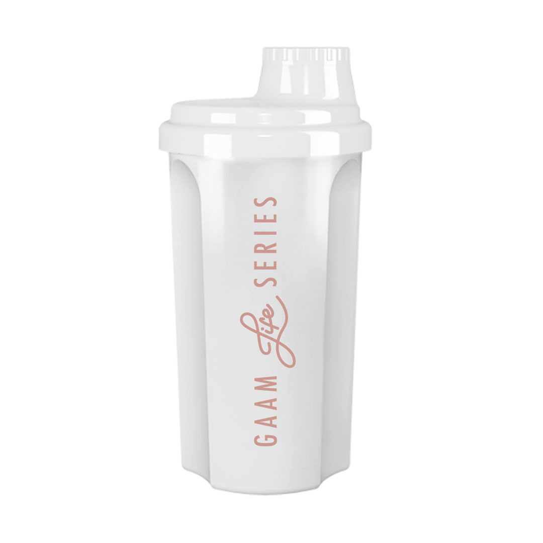 GAAM Shaker 500 ml White/ rose ryhmässä Treenivälineet ja varusteet / Shakerit ja juomapullot / Shakerit @ Proteinbolaget (PB-2120)