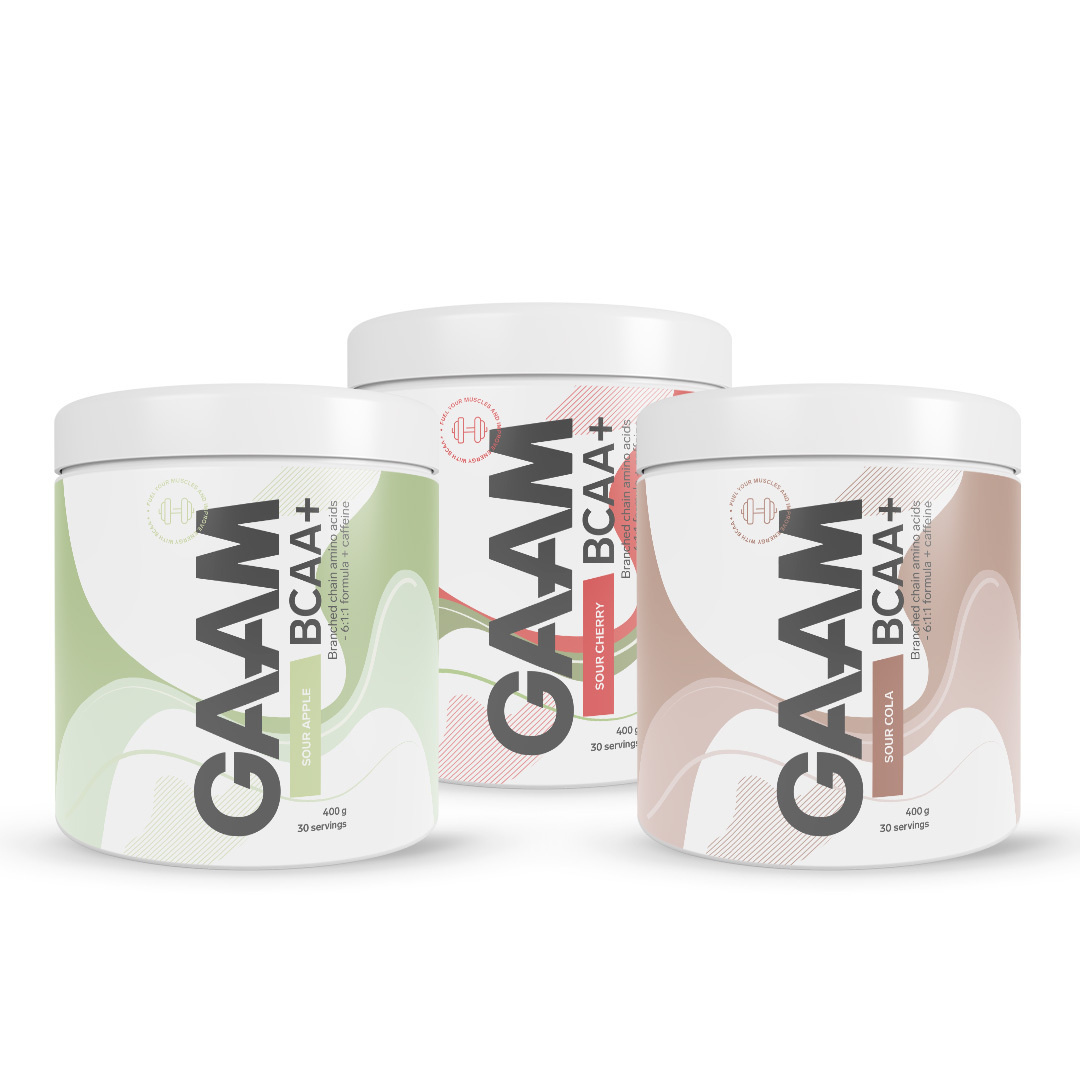 3 x GAAM BCAA + Caffeine 400 g ryhmässä Lisäravinteet / Aminohapot / BCAA @ Proteinbolaget (PB-213232)