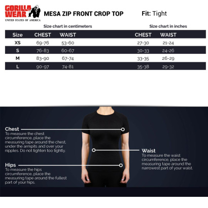 Gorilla Wear Mesa Zip Front Crop Top Blue