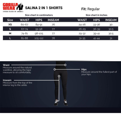 Gorilla Wear Salina 2-In-1 Shorts Black Gorilla Wear Salina 2-In-1 Shorts Black