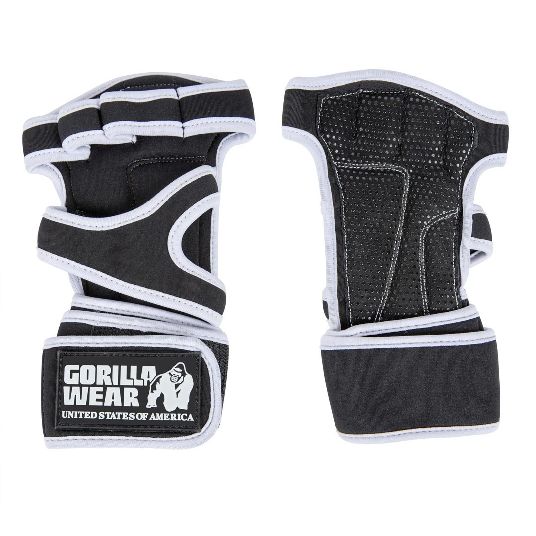 Gorilla Wear Yuma Weightlifting Workout Gloves Black/White ryhmässä Treenivälineet ja varusteet / Treenihanskat @ Proteincompany (PB-2202257)