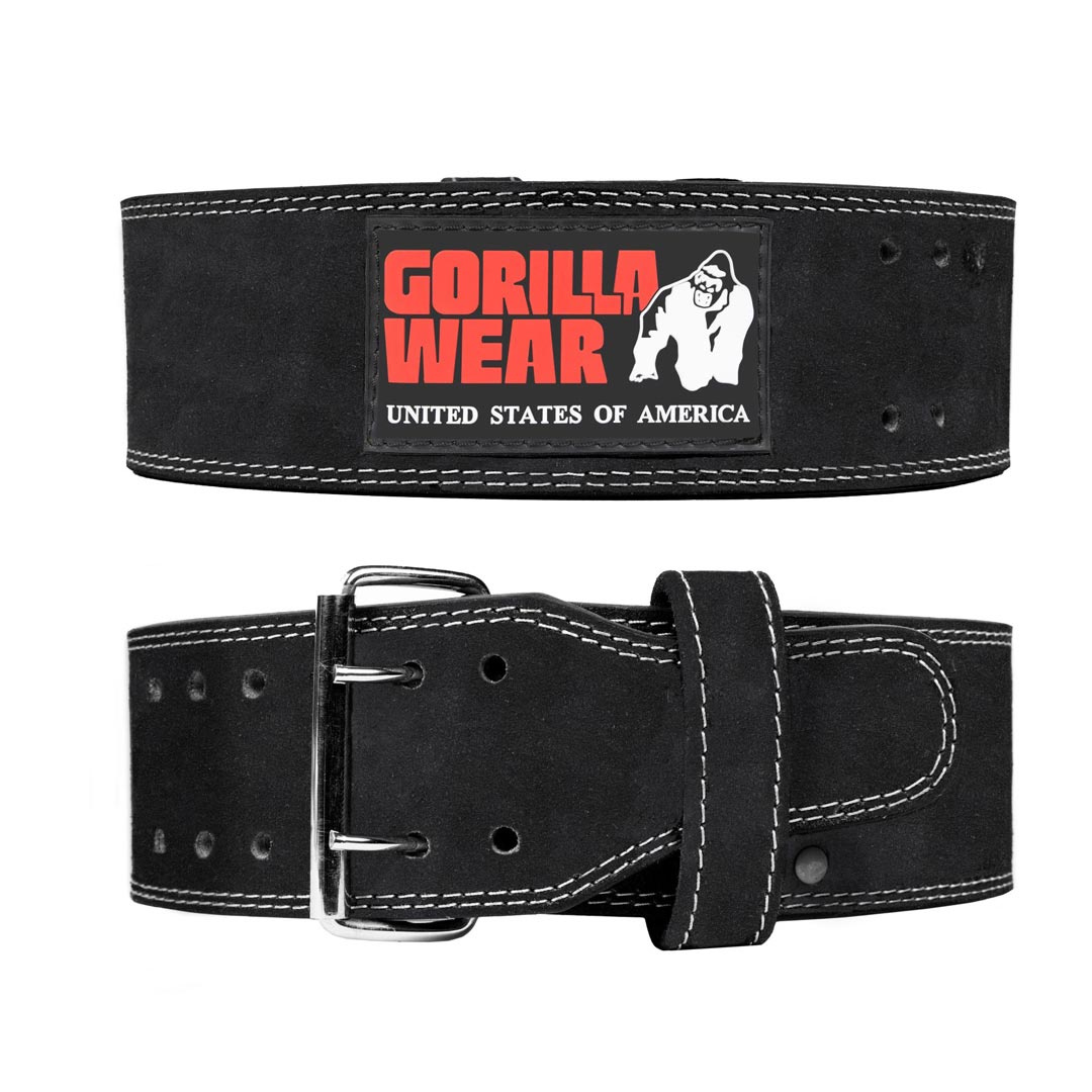Gorilla Wear 4 Inch Powerlifting Belt Black ryhmässä Treenivälineet ja varusteet / Nostovyöt @ Proteincompany (PB-2202262)