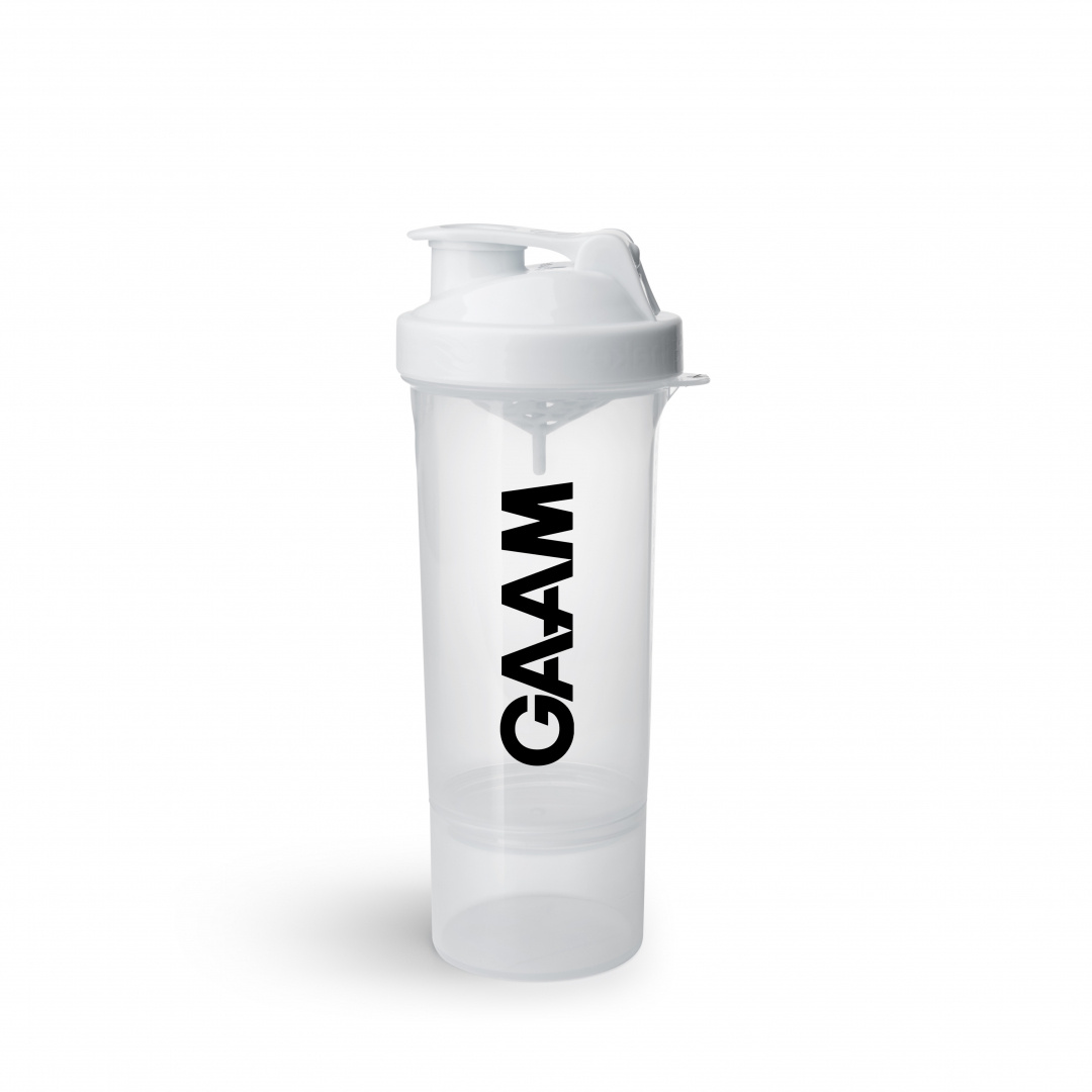GAAM Smartshake Slim 500 ml White ryhmässä Treenivälineet ja varusteet / Shakerit ja juomapullot / Shakerit @ Proteincompany (PB-2203141-4)