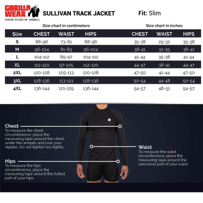 Gorilla Wear Sullivan Track Jacket Black Gorilla Wear Sullivan Track Jacket Black