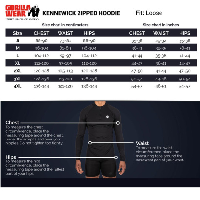 Gorilla Wear Kennewick Zipped Hoodie Grey
