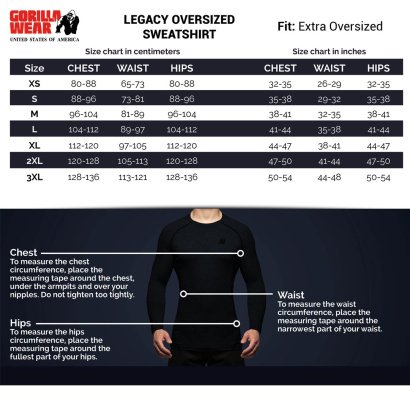 Gorilla Wear Legacy Oversized Sweatshirt White/Black Gorilla Wear Legacy Oversized Sweatshirt White/Black