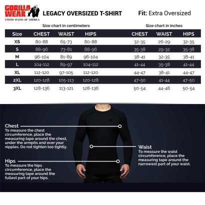 Gorilla Wear Legacy Oversized T-Shirt White/Black