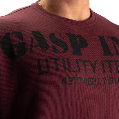 GASP Iron Thermal Tee Maroon