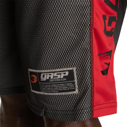 GASP No1 Mesh Shorts Black/Red