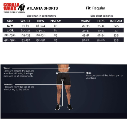 Gorilla Wear Atlanta Shorts black/grey Gorilla Wear Atlanta Shorts black/grey