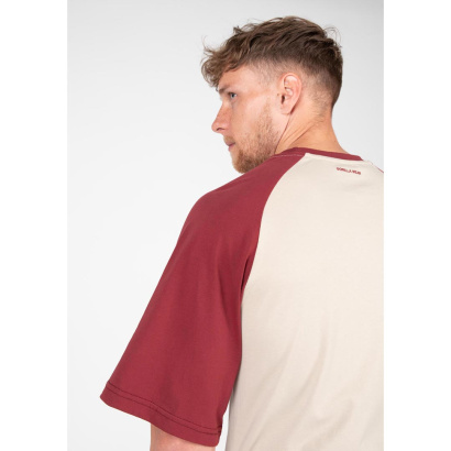 Gorilla Wear Logan Oversized T-Shirt beige/red