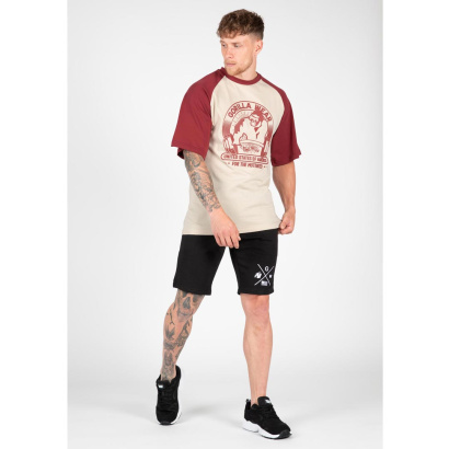 Gorilla Wear Logan Oversized T-Shirt beige/red