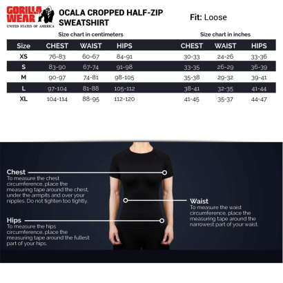 Gorilla Wear Ocala Cropped Half-Zip Sweatshirt grey