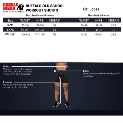 Gorilla Wear Buffalo Old School Workout Shorts black/red