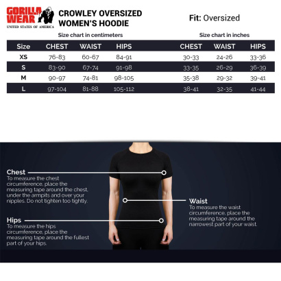 Gorilla Wear Crowley Oversized Women´s Hoodie black