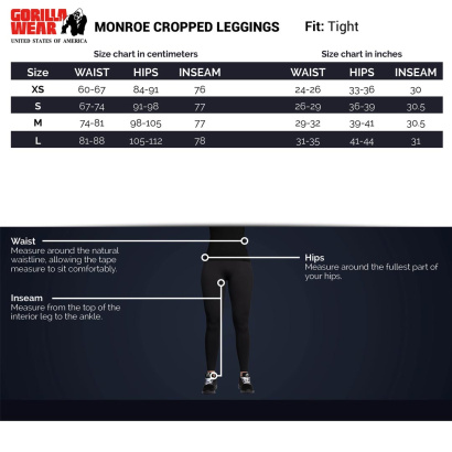 Gorilla Wear Monroe Cropped Leggings grey