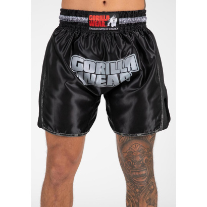 Gorilla Wear Piru Muay Thai Shorts Black