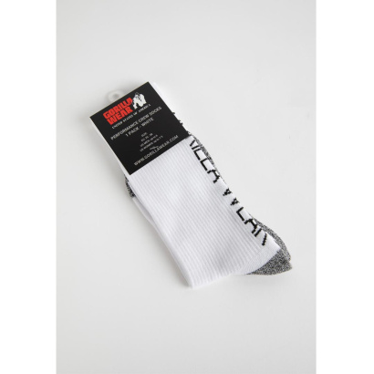 Gorilla Wear Performance Crew Socks White