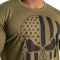GASP Skull Standard Tee Army Green Melange