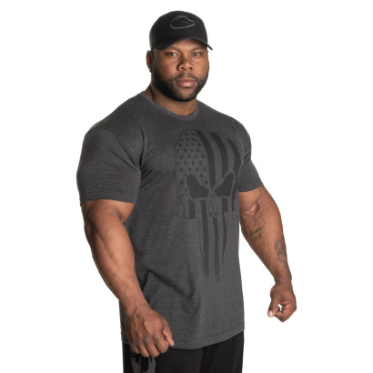 GASP Skull Standard Tee Dark Grey Melange