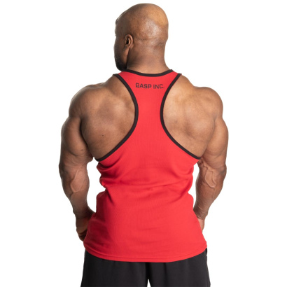 GASP Ribbed T-back Chili Red