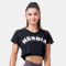 NEBBIA Loose Sporty Crop Top Black NEBBIA Loose Sporty Crop Top Black
