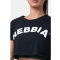 NEBBIA Loose Sporty Crop Top Black NEBBIA Loose Sporty Crop Top Black