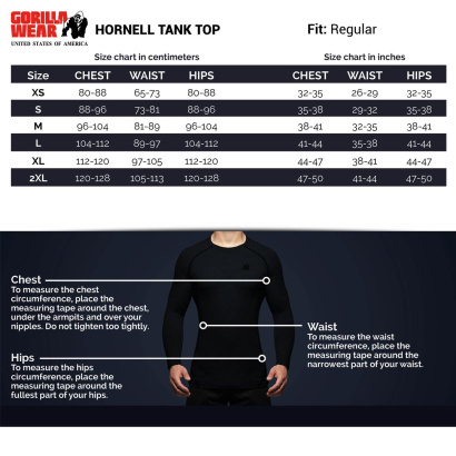 Gorilla Wear Hornell Tank Top Black/Grey