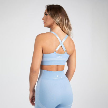 Gorilla Wear Selah Seamless Sports Bra Light Blue