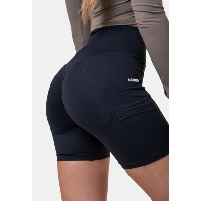 NEBBIA Fit Smart Biker Shorts Black