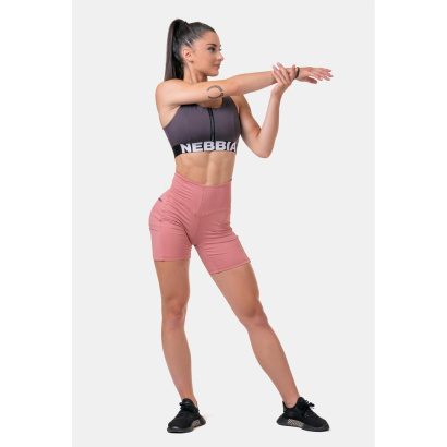 NEBBIA Fit Smart Biker Shorts Old Rose