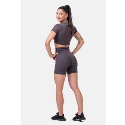 NEBBIA Fit Smart Biker Shorts Marron