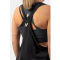 NEBBIA Sleeveless Loose Cross Back Tank Top Feeling Good Black