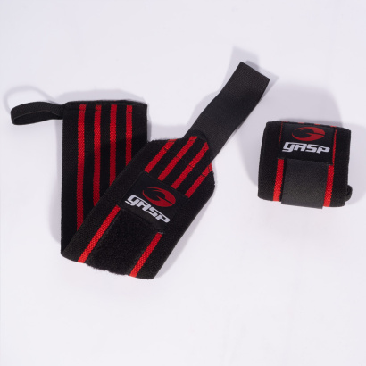 GASP Hardcore Wrist Wraps Black/Red