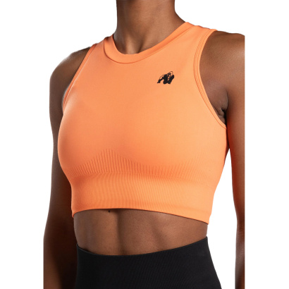Gorilla Wear Olivia Seamless Crop Top Peach