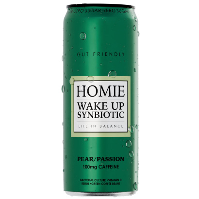 24 x Homie Wake Up Synbiotic 330 ml Pear Passion