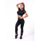 NEBBIA Glossy Crop Top Black