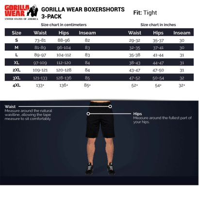 Gorilla Wear Boxershorts 3-pack Black