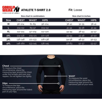 Gorilla Wear Athlete T-Shirt 2.0 Brandon Curry Black & Light blue