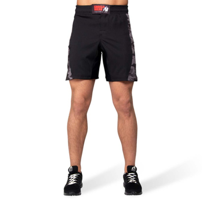 Gorilla Wear Kensington MMA Fightshorts Black & Grey Camo