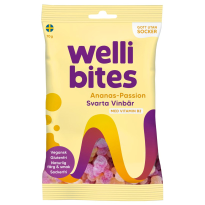 3 x Wellibites Candy 70 g 3 x Wellibites Candy 70 g