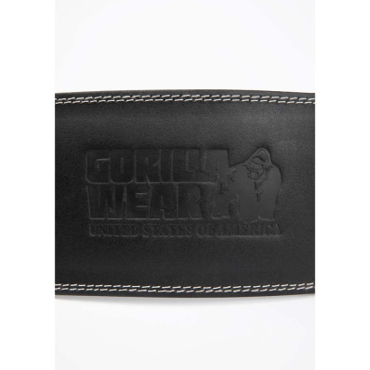 Gorilla Wear 6 Inch Padded Leather Belt Black Gorilla Wear 6 Inch Padded Leather Belt Black