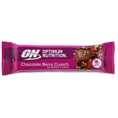 12 x Optimum Nutrition Chocolate Protein Bar 55 g Berry Crunch