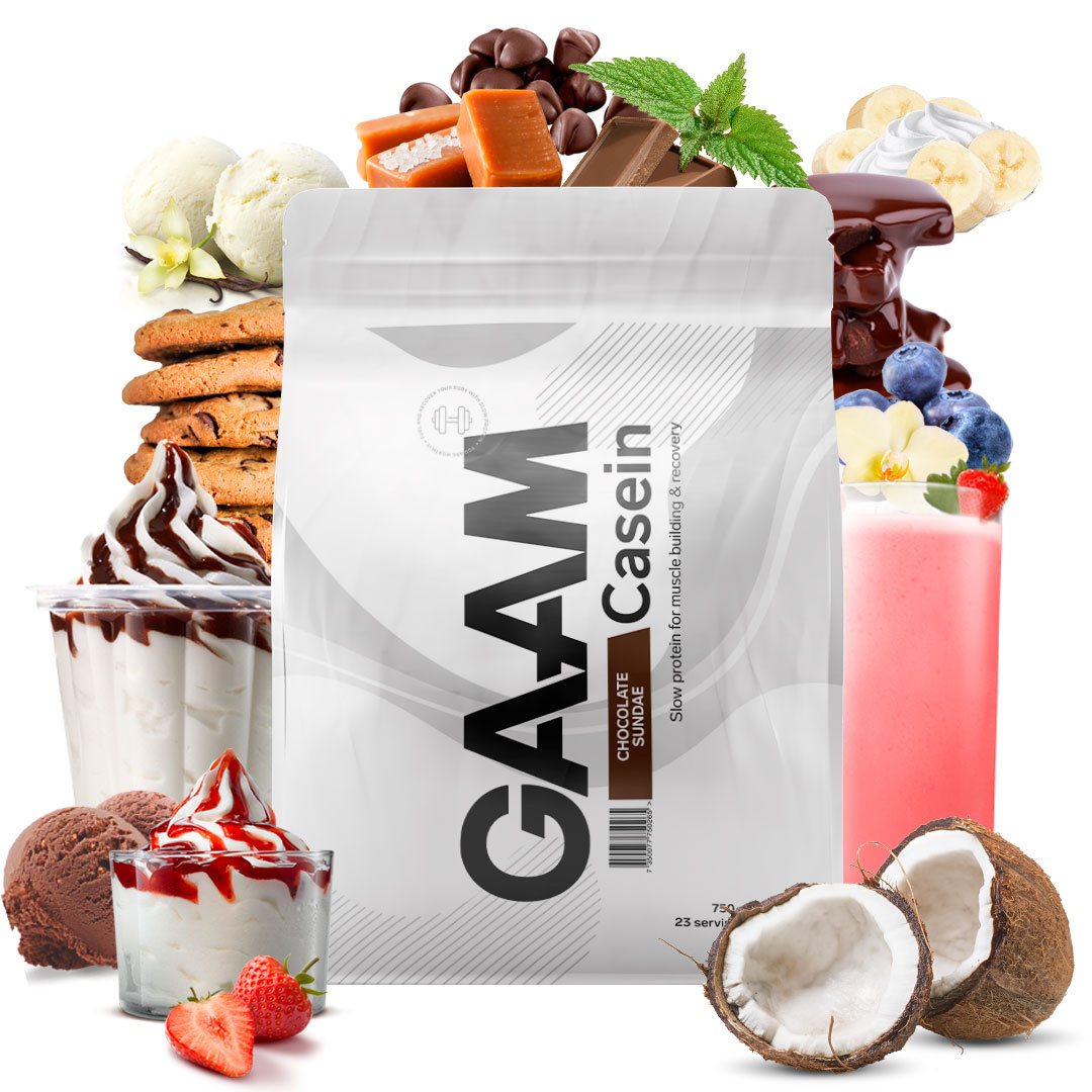 GAAM 100% Casein Premium 750 g ryhmässä Lisäravinteet / Proteiinijauheet / Kaseiiniproteiini @ Proteinbolaget (PB-57526)