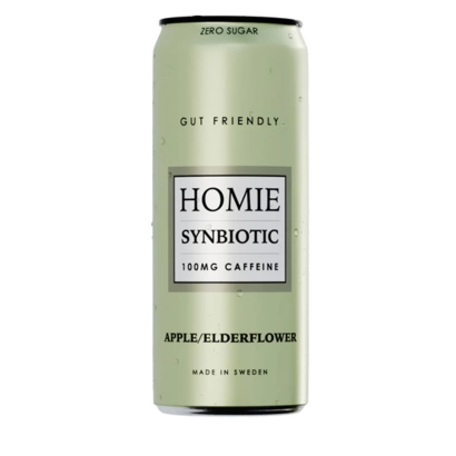 24 x Homie Wake Up Synbiotic 330 ml Apple Elderflower